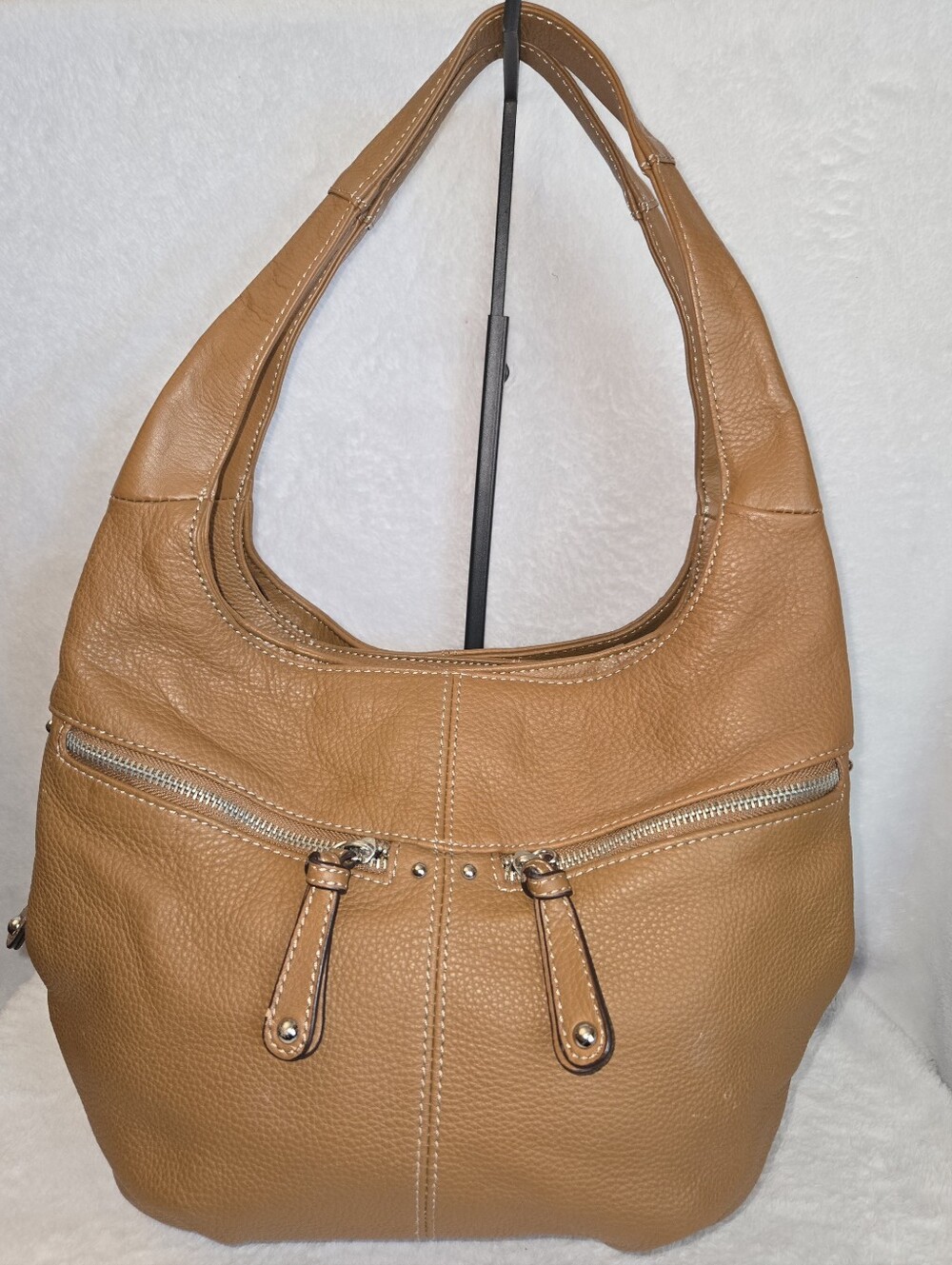 ✨️Tignanello Tan Leather Triple Entry A-Line Shopper Bag